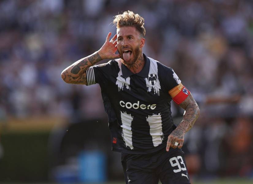 Sergio Ramos celebra su gol con Monterrey ante el Inter de Milán por el Mundial de Clubes