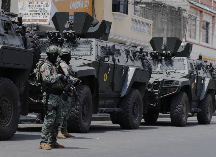Imagen de un operativo militar en Durán.