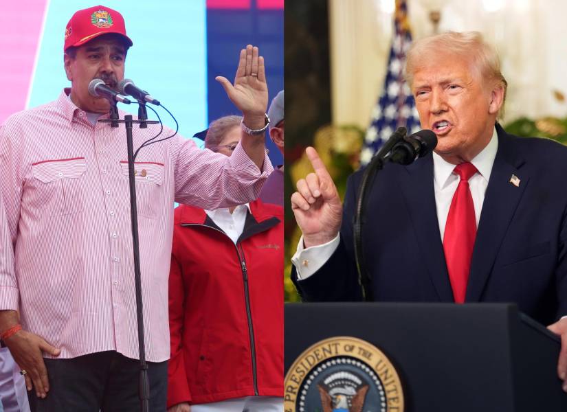 Combo de fotografías de archivo que muestran al presidente de Venezuela, Nicolas Maduro y al presidente de Estados Unidos, Donald Trump.