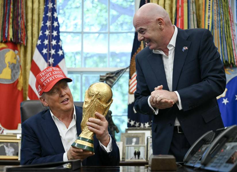 El presidente de Estados Unidos Donald Trump recibió en agosto pasado al presidente de la FIFA Gianni Infantino en la Casa Blanca en Washington.