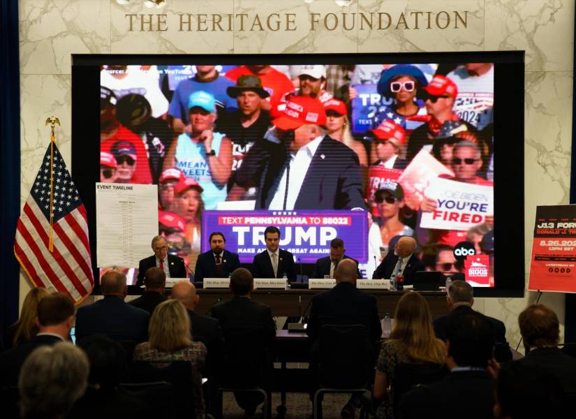 Representantes republicanos durante un foro que examina el intento de asesinato del expresidente estadounidense Donald Trump