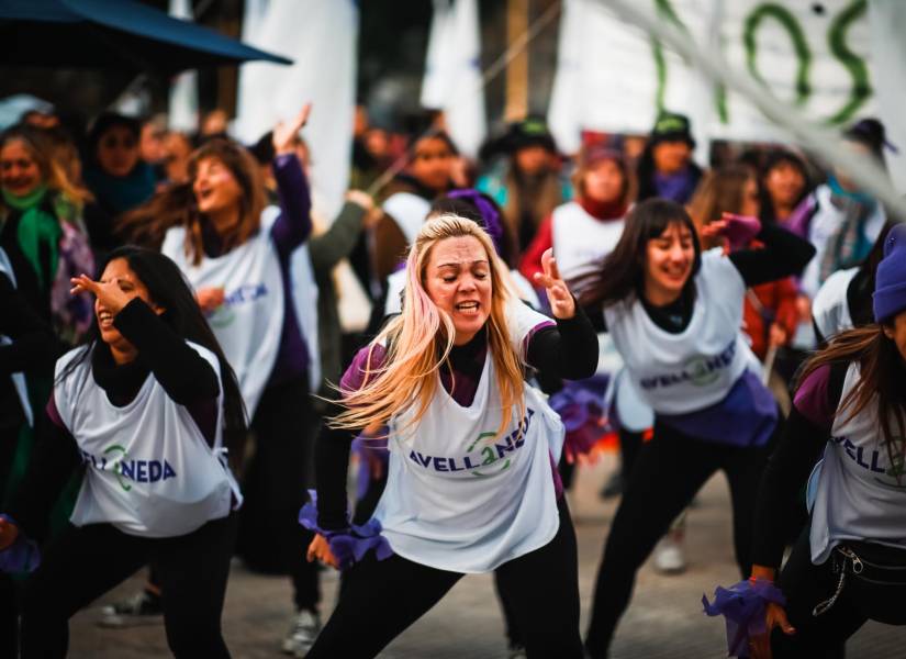Mujeres participan en la marcha 'Ni una menos'