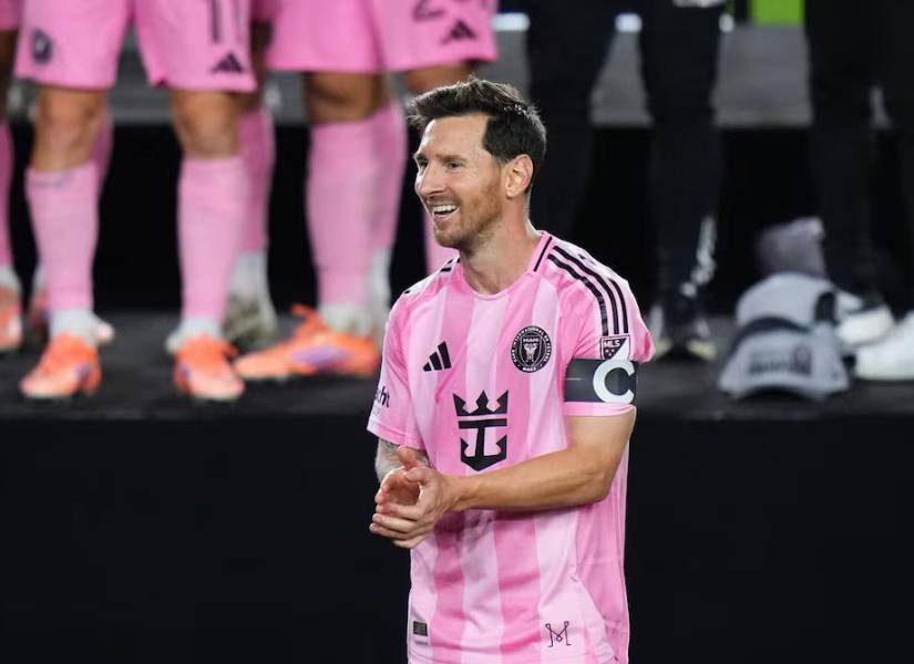 Lionel Messi en un partido con el Inter Miami