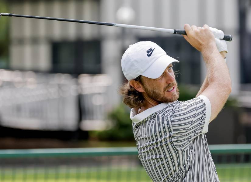 El inglés Tommy Fleetwood en el 2025 Tour Championship de golf