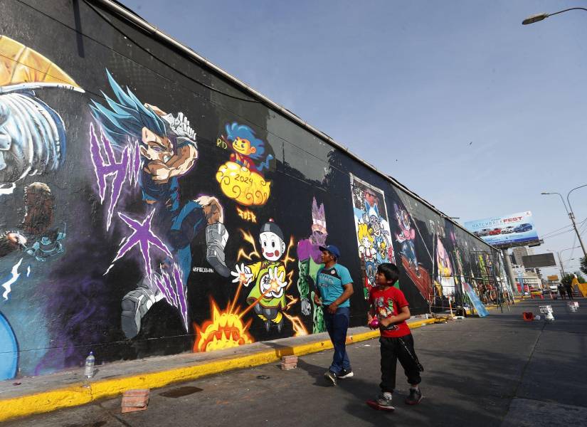 Imagen del mural en honor a Akira Toriyama.
