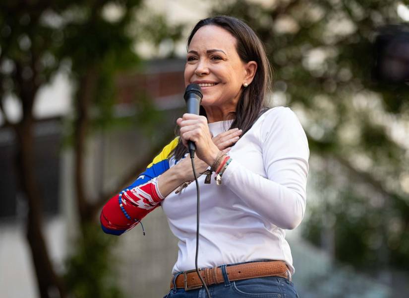 Fotografía de archivo fechada el 9 de enero de 2025 de la líder opositora venezolana María Corina Machado.