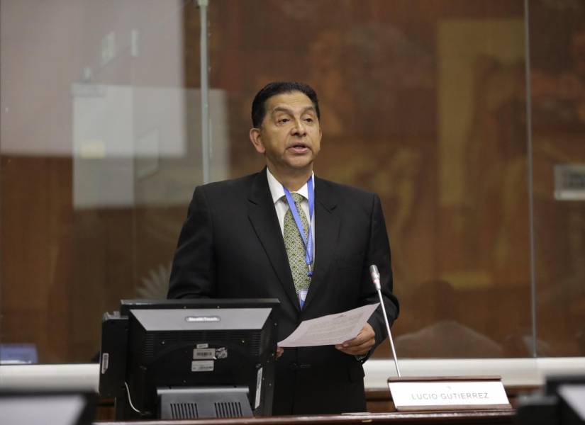Lucio Gutiérrez en la Asamblea Nacional.