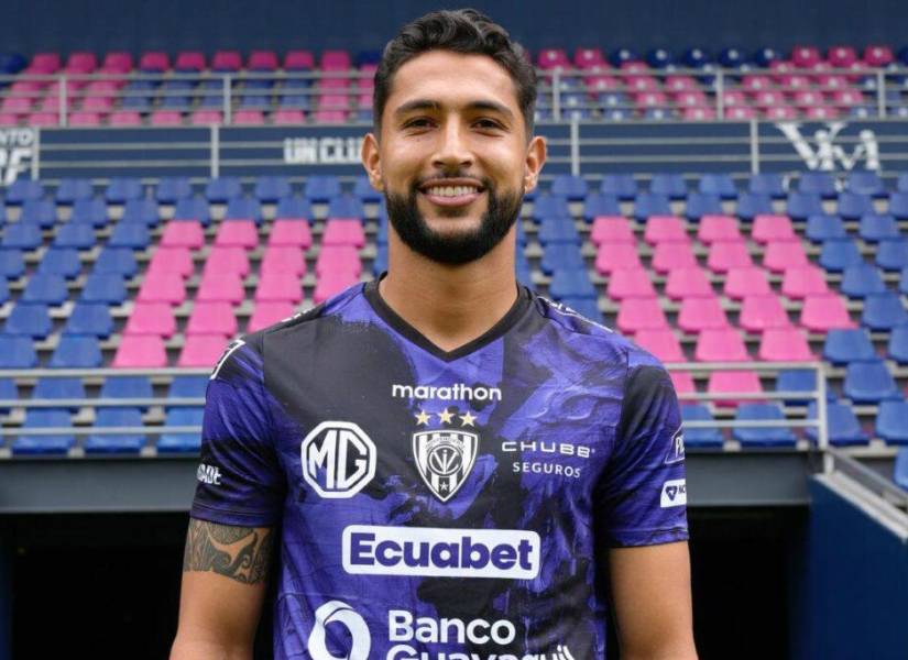 Jeison Medina en su presentación como jugador de independiente del Valle