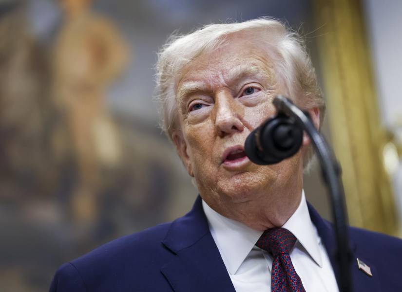 El presidente de Estados Unidos, Donald Trump, durante un anuncio en la Sala Roosevelt de la Casa Blanca, en Washington, DC, Estados Unidos, el 19 de diciembre de 2025.