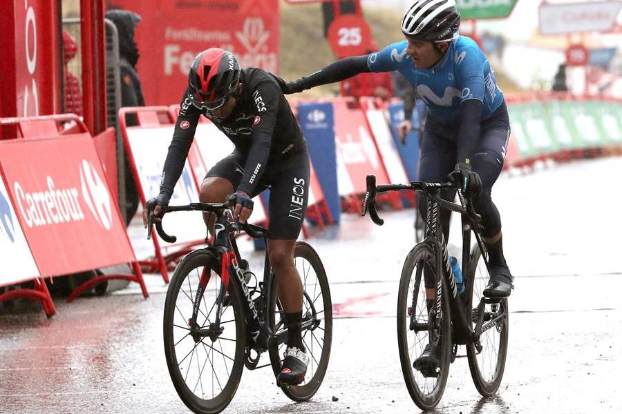 Carapaz: &quot;Bajando le hemos pegado algún sustillo a más de alguno&quot;