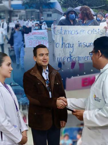 Noboa visita hospitales