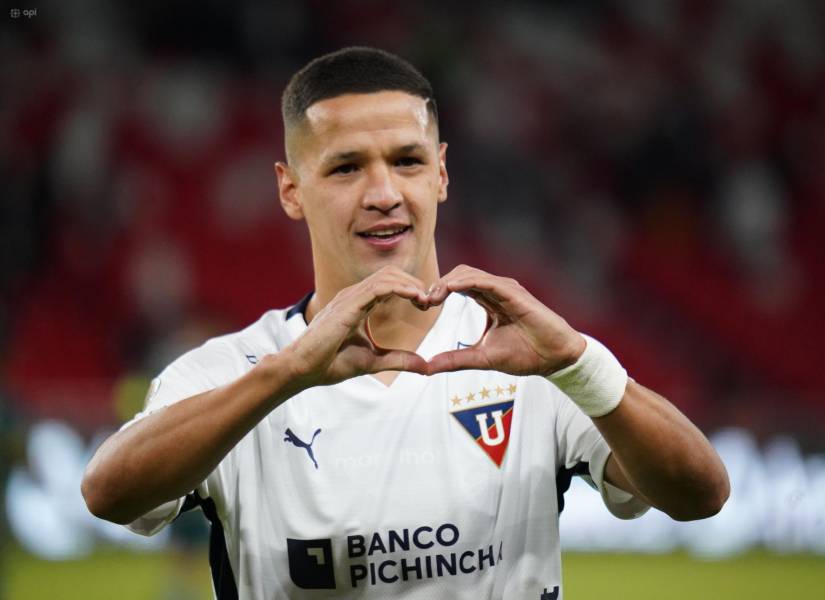 Alex Arce, autor del 1-0 para Liga de Quito ante Imbabura.