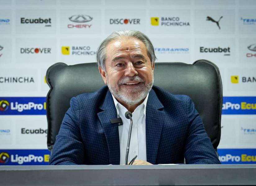 El presidente de Liga de Quito, Isaac Álvarez, confía en Alexander Domínguez para enfrentar al Palmeiras.