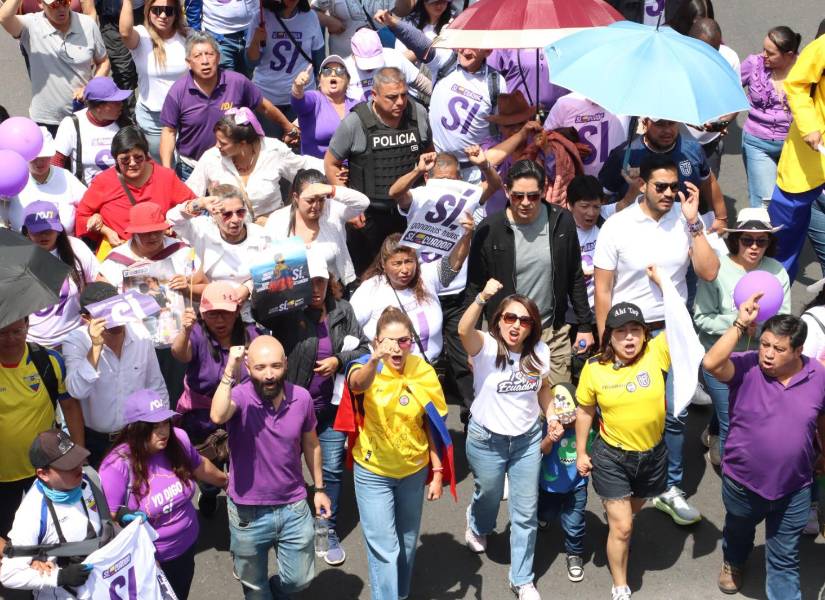Imagen del primer día de campaña electoral por el Referéndum y Consulta Popular 2025, este 1 de noviembre.