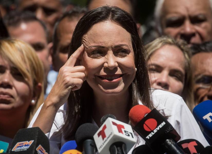 Foto de archivo de la opositora venezolana María Corina Machado. EFE/ MIGUEL GUTIERREZ