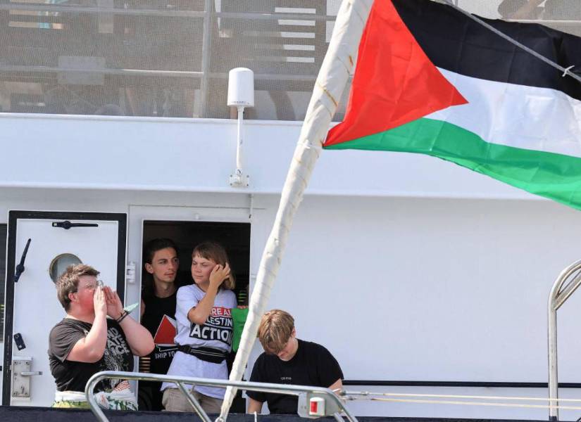 Thunberg afirmó que el objetivo es romper con el bloqueo que Israel tiene sobre Gaza.