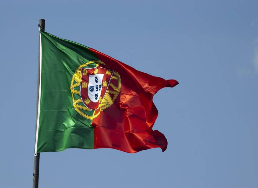 Foto de la bandera de Portugal.