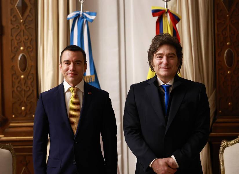 Visita oficial del presidente Daniel Noboa a su homólogo argentino, Javier Milei.