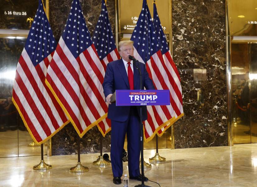 Donald Trump en la conferencia