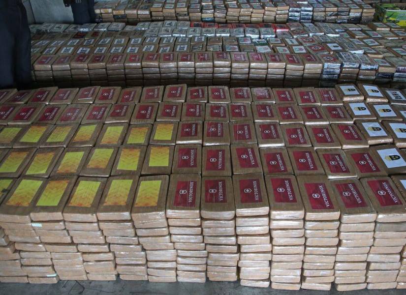 Imagen de los paquetes de cocaína incautados en España, que partieron desde Ecuador.