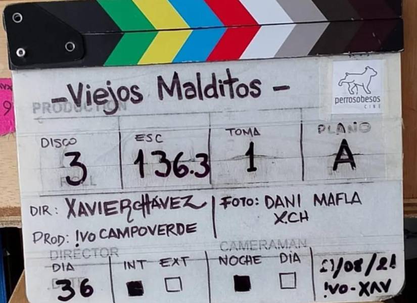 Claqueta de grabación de Viejos Malditos.