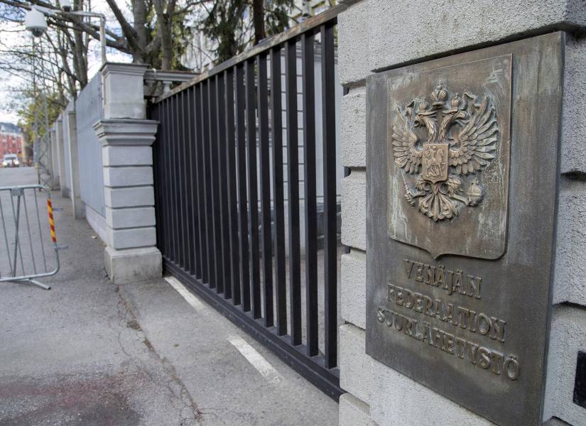 Exteriores de la Embajada de Rusia en Finlandia.