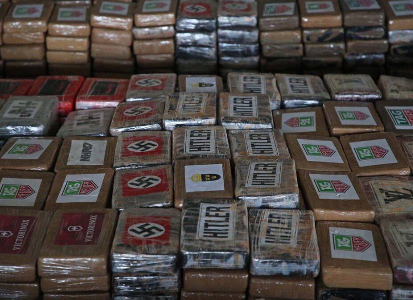 Imagen de los paquetes de cocaína incautado en España, el 25 de agosto del 2023.