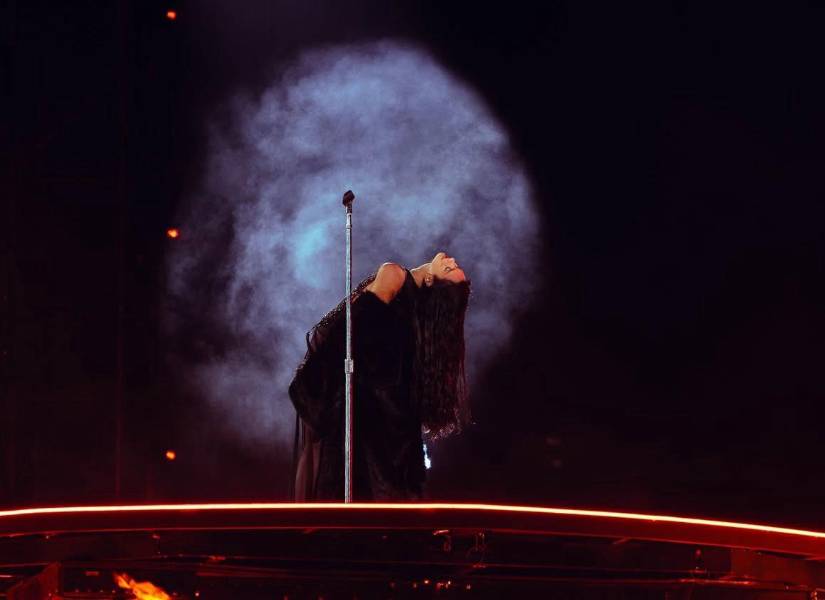 Dua Lipa en concierto en México.