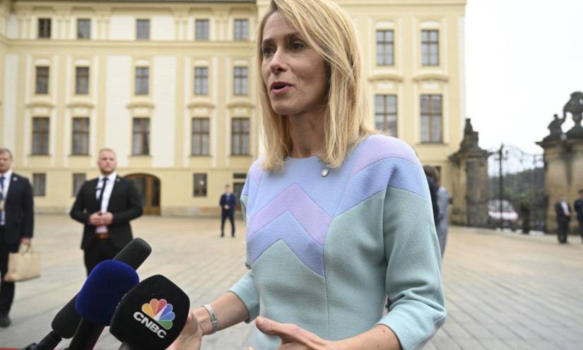 Kaja Kallas, primera ministra de Estonia, que pide duras sanciones para Rusia por invadir Ucrania.