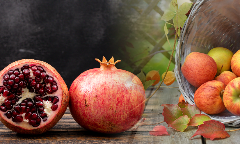 Las granadas y las manzanas pueden tener coloraciones similares.