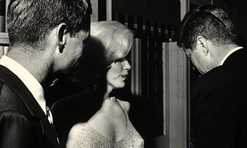 Robert F. Kennedy, Marilyn Monroe y John F. Kennedy fueron fotografiados