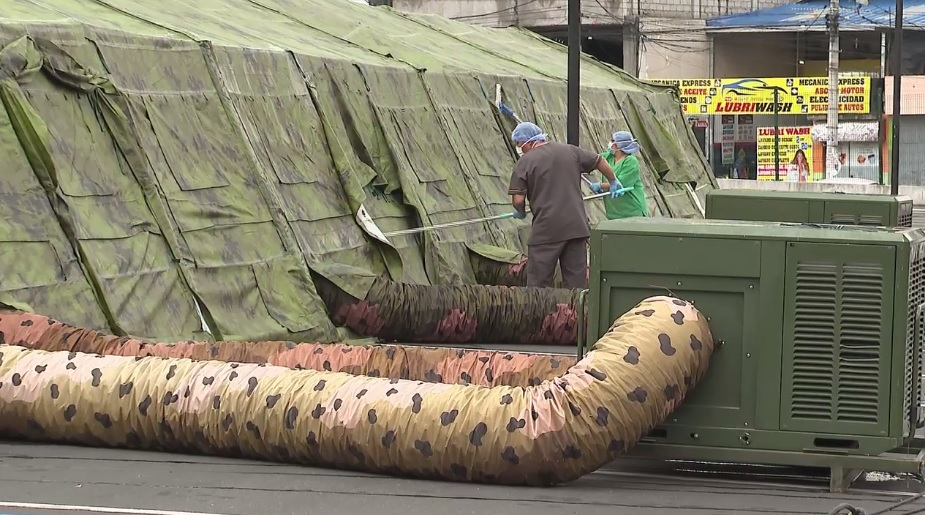 Coronavirus: FFAA instalan hospital móvil en el sur de Quito