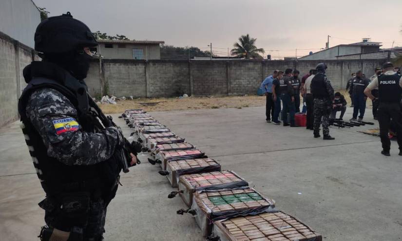 En agosto pasado se incautaron más de 9 toneladas de droga en Vergeles, norte de Guayaquil.