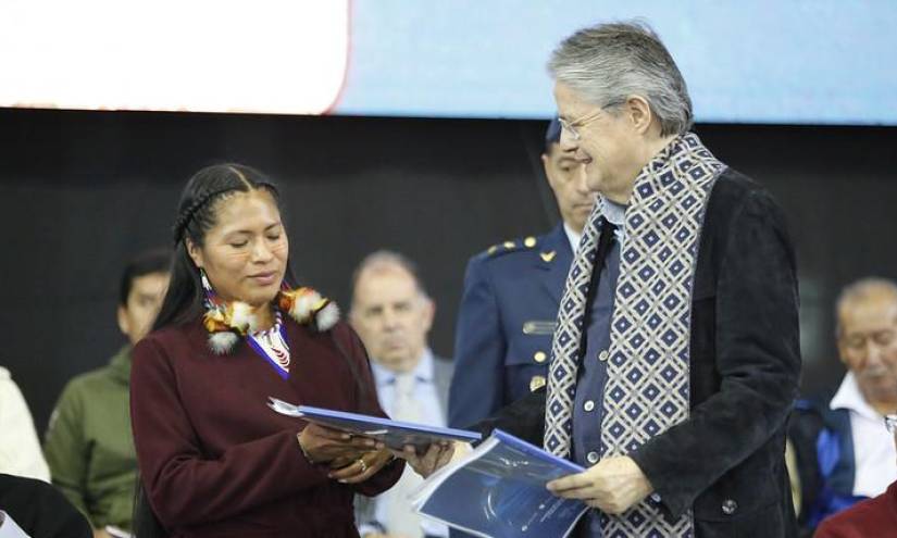 El presidente Guillermo Lasso presentó el proyecto de ley en Latacunga.