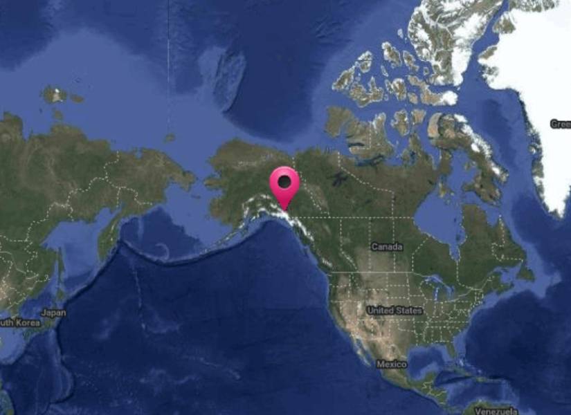 Gráfico del lugar del sismo.