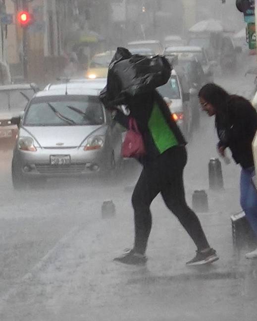 Imagen de archivo de lluvias en Cuenca.