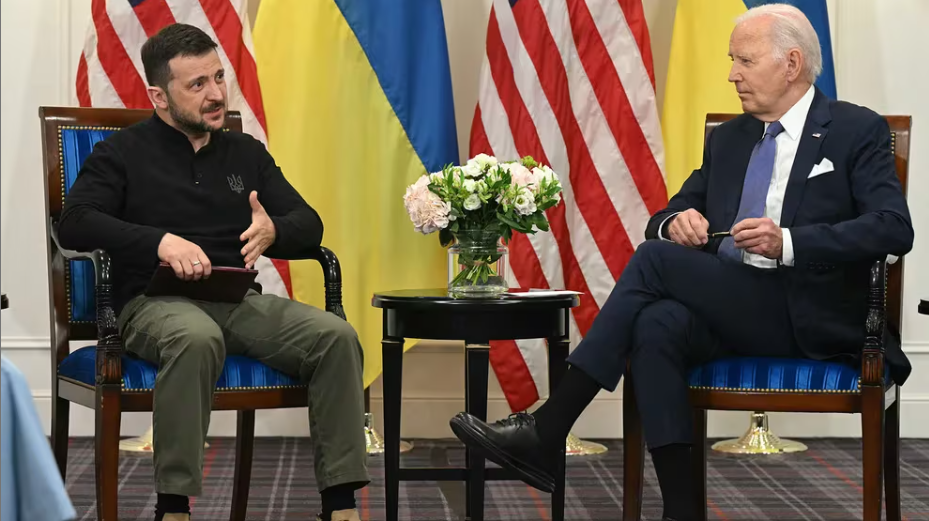 Joe Biden anuncia ayuda militar a Ucrania tras reunirse con Volodímir Zelenski en Francia