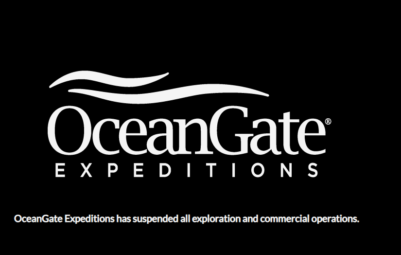 Imagen del comunicado que aparece en las páginas web de OceanGate.
