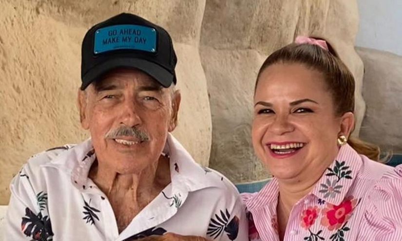 Andrés García y su esposa, Margarita Portillo, en una imagen de marzo de 2022.