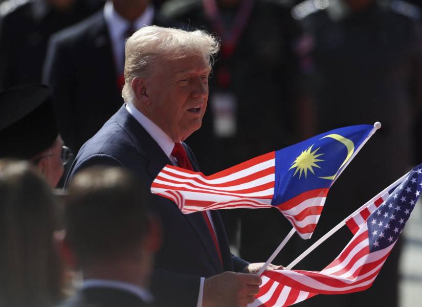 El presidente de Estados Unidos, Donald Trump, a su llegada a Malasia.
