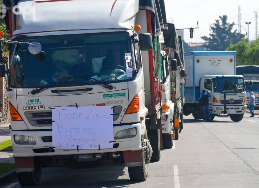 Choferes de camiones también se sumaron a las protestas contra el Gobierno Nacional.