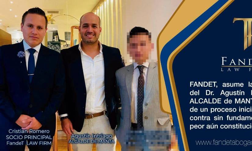 Imagen de Cristian Romero con Agustín Intriago, cuando lo representó en un proceso judicial en 2019.