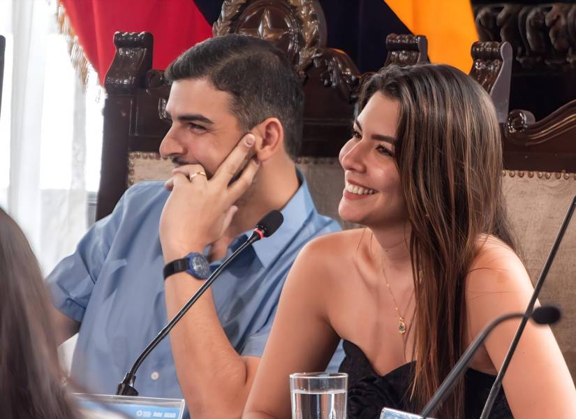 Imagen de archivo del alcalde y la vicealcaldesa de Guayaquil, Aquiles Álvarez y Tatiana Coronel.