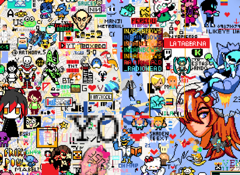 Parte del lienzo en la ciudad de Guayaquil en Ecuador