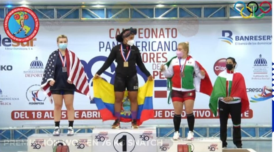 Neisi Dajomes logra 3 medallas de oro en Panamericano Senior