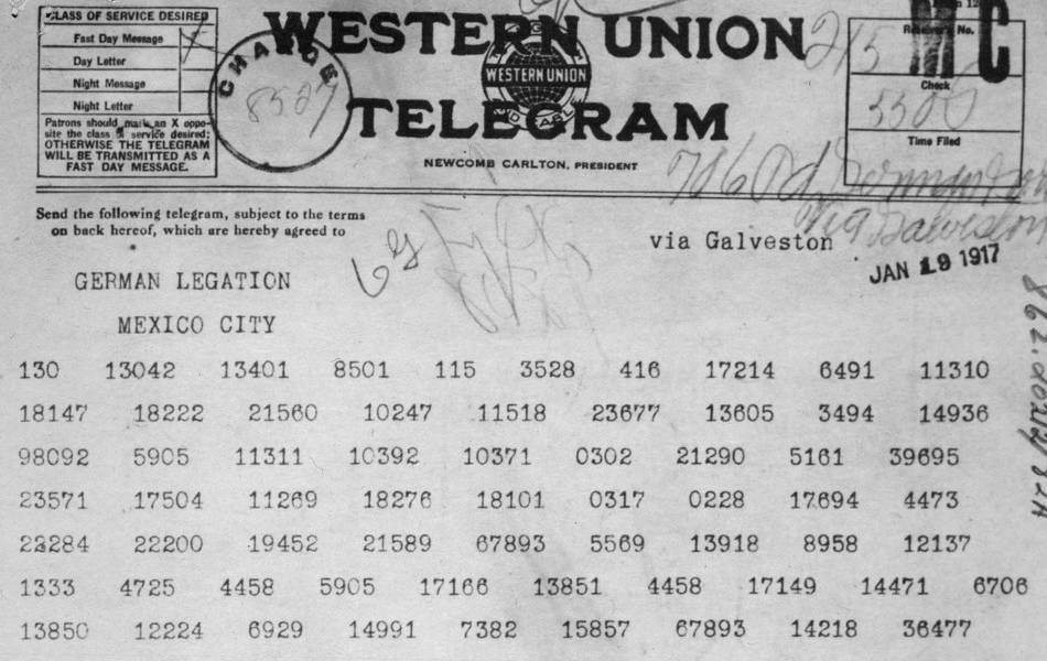 El telegrama a México que definió la suerte de la Primera Guerra Mundial
