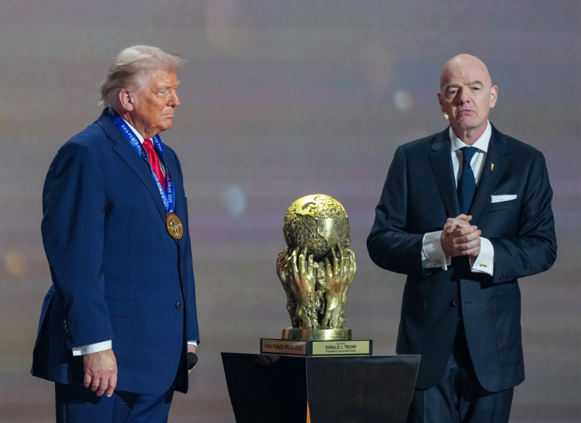 El presidente de Estados Unidos, Donald Trump, y el presidente de la FIFA, Gianni Infantino.