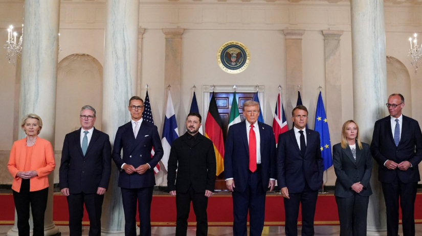 Reunión de Trump con líderes de Europa en la Casa Blanca.