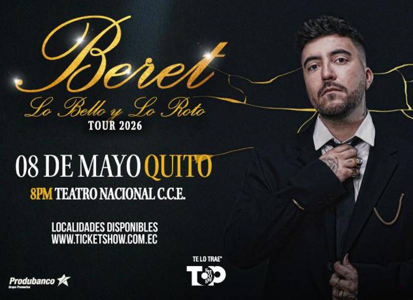 Beret llegará a Ecuador el 8 de junio de 2026.