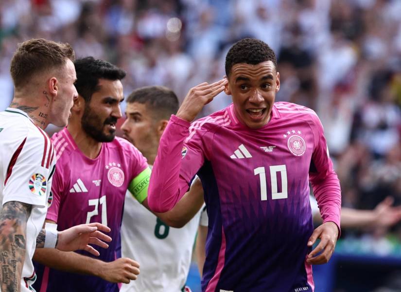 Jamal Musiala anotó el primer gol de Alemania en la victoria ante Hungría.